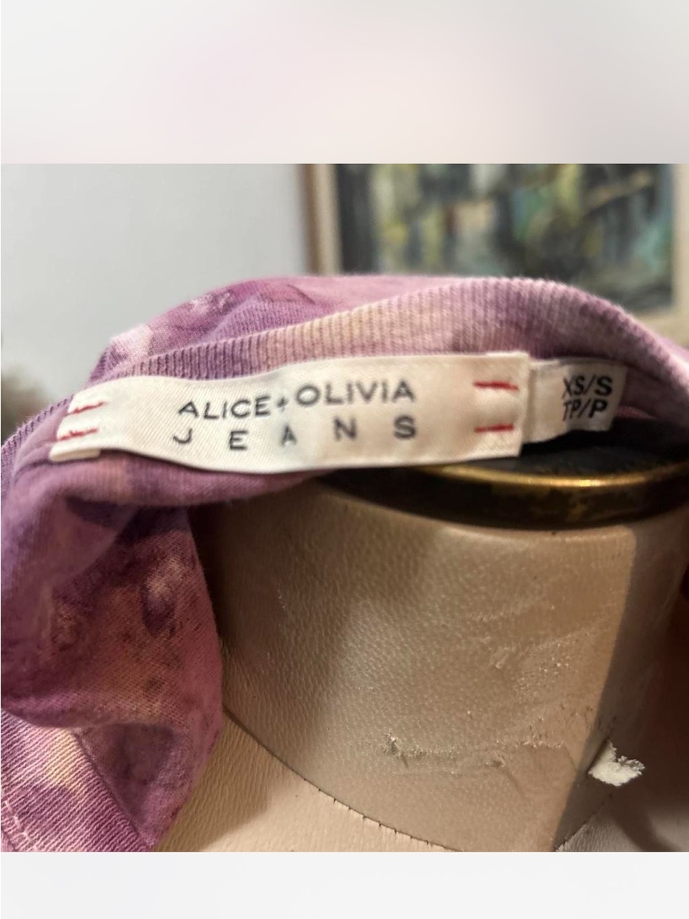 Alice + Olivia Purple Tie-Dye Tee